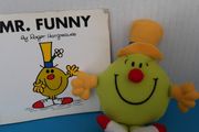 Vintage Mr Men book 1976 and new Mr Funny toy