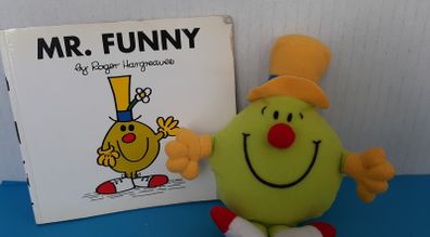 Vintage Mr Men book 1976 and new Mr Funny toy