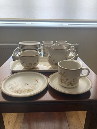 Harvest Vintage Teaset with  Large & Small Matching Trays