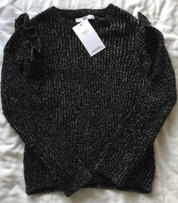 Girls Cotton Rich Frilled jumper