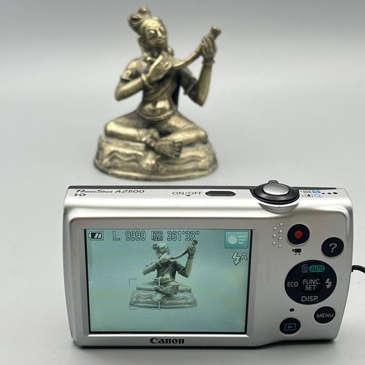 Canon PowerShot A2500 16MP Digital Camera Black and Silver Tested - Full Kit