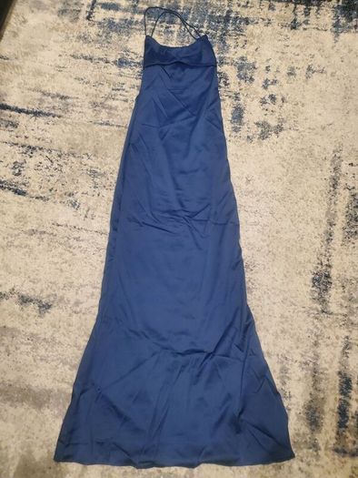 Stunning Midnight Blue Satin Dress