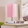 Touch Table Lamp, Pink Bedside Lamps with 3 Way Dimmable, Small Bedside Lamp with USB C+A Charging Ports, Bedroom Lamp for Bedroom Living Room with Pink Fabric Shade (LED Bulb Included) Image 7