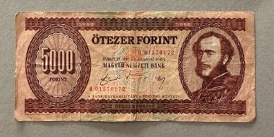 Hungary  5000 Forint 1990 Banknote