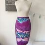 Vintage Y2K 2000s European designer Peter Pilotto digital print cotton high waist skirt S 28W size 10 Image 3