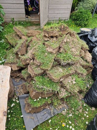 Top soil with grass