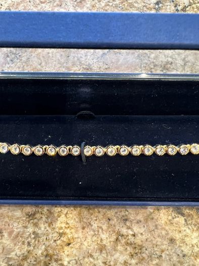 Swarovski gold tennis bracelet