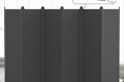 6 Panel Room Divider, 6FT Tall Folding Privacy Screen Wall Dividers, Portable Privacy Screen Freestanding Room Divider for Room Separation, Included - Cover Strips, Grey, W 305 x H 183 cm