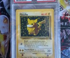 Pikachu 1999 Black Star League Promo PSA 9