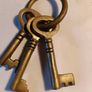 6 X Vintage Heavy Set Brass Skeleton Keys Image 4