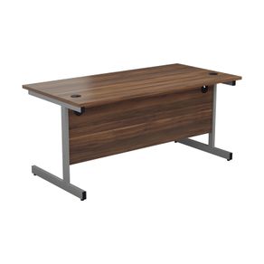 NEW - 1600 x 600 Straight Cantilever Desk - Dark Walnut