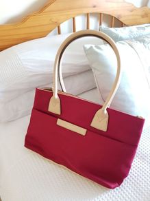 David Jones Red & Cream Handbag