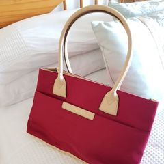 David Jones Red & Cream Handbag
