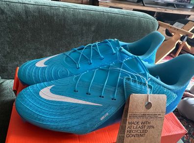 Nike Mens Phantom Gx II Easyon Fgmg Football Boots, Blue Fury White, 7 UK