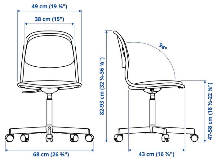 Desk swivel chair