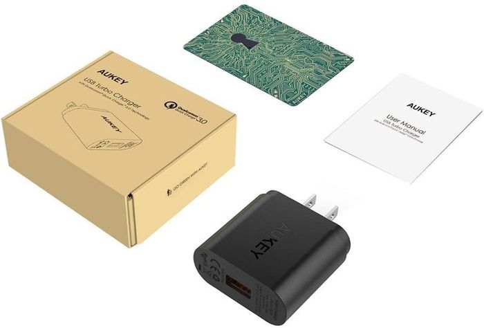 AUKEY Quick Charge 3.0 18W USB Wall Charger, Fast Charger Compatible with Samsung Galaxy Note8 / S9 /S8 / S8+, LG G6 / V30, HTC 10 and More | Qualcomm Certified - Brand New Sealed!