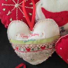 Beautiful Hand Crafted Felted Beaded Christmas Decorations