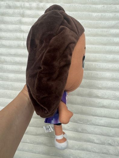 Barbie Chibi Mattel Plush Doll Brown Hair Tie Dye Dress approx. 12 USed Please see pictures