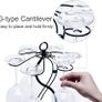 Wine Glass Holder - Freestanding Tabletop Stemware Storage Rack Metal Glasses Display Rack Black with 6 Hooks Image 2