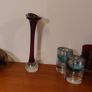 Fabulous Vintage Retro Mid-Century-Modern Swedish Art Glass Hand-Blown Tall Red Jack in the Pulpit or Bone Vase with a Clear Glass Weighted Foot, with Controlled Bubbles, by Aseda Glasbruk, Sweden, circa 1960 Image 3