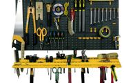 BRAND NEW Panels/shelves for tools in set of assorted plastic hooks