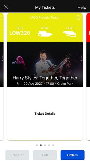 x2 Seated Tickets - Harry Styles