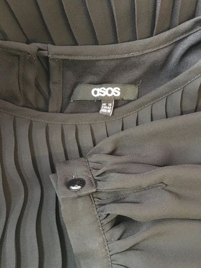 Asos black pleated dress