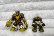 Gormiti Forest People Barbatus The Lord Of The Forests and Sporius the Terrible 2nd Series approx. 6 and 4 cm.  Please see photos