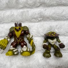 Gormiti Forest People Barbatus The Lord Of The Forests and Sporius the Terrible 2nd Series approx. 6 and 4 cm.  Please see photos