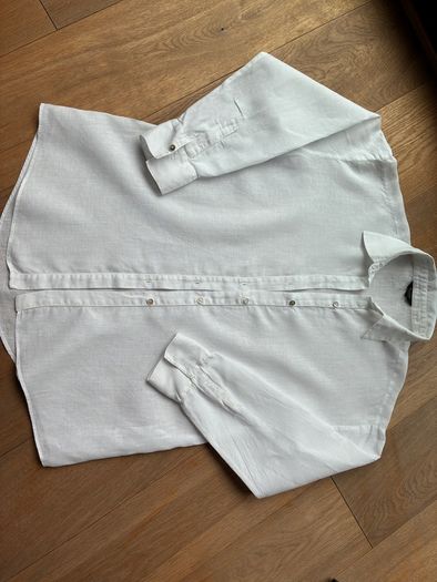 Massimo Dutti White Linen Shirt