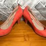 Dorothy Perkins Ladies UK5 EUR38 Red Jules Suede Peep Toe Mid/Open High Heels    S-F Image 5