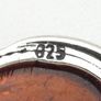 Vintage 925 Sterling Silver Natural Baltic Amber Charm Image 6