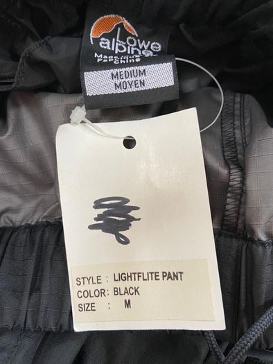 LOWE ALPINE rainwear showerproof bottoms