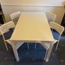 IKEA white dining table and chairs Image 2