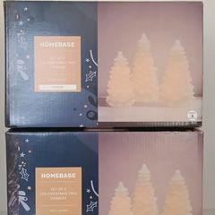 Homebase Set of 3 LED Christmas Tree Candles, 2 Sets