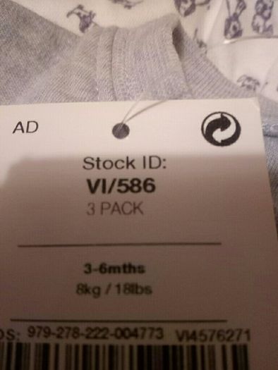 BNWT Next All in Ones, 3pk, 3-6months, Blue