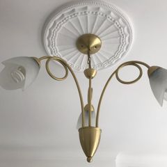 Brass ceiling lights x2