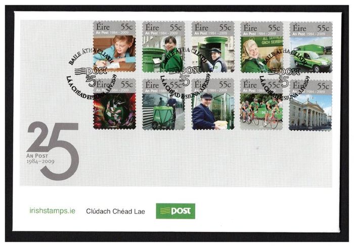 Collection 2009 Ireland Commemorative Stamps An Post First Day Cover (FDC). Collection of 24 covers.
