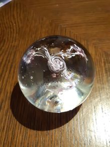 Crystal ball paperweight