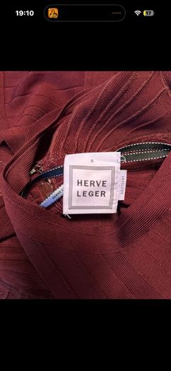 Herve Leger dress in burgundy