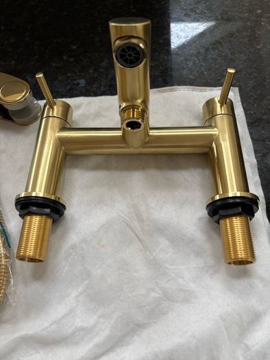Brushed Brass Bath Mixer