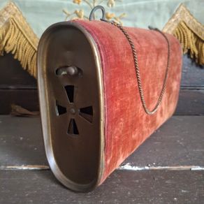 Antique French Velvet Pocket Hand Warmer