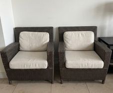 Pair of Rattan/Wicker Armchairs
