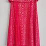 Oasis red lace dress with nude underlay Image 7