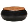 Coffee Table Black 68x68x30 cm Solid Reclaimed Wood Image 6