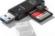 USB 3.0 Card Reader, SD Card Reader External Memory Card Adapter High-speed SD Card Reader 2-in-1 Supports SD/TF/SDHC/SDXC/MMC, Compatible with Windows,OS