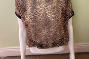 Bershka leopard print sheer top