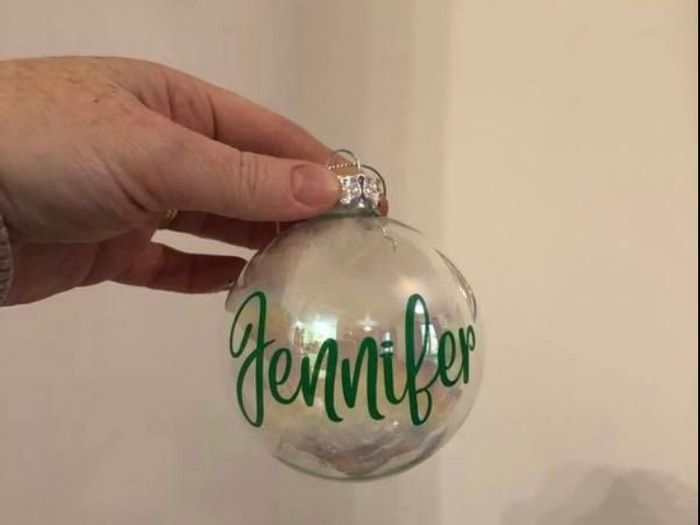 Personalised Glass Christmas baubles