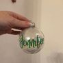 Personalised Glass Christmas baubles Image 4