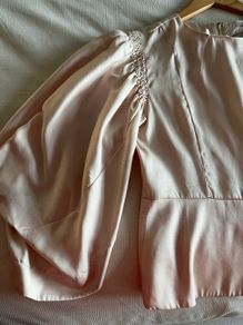 Topshop pale pink / peach satin blouse